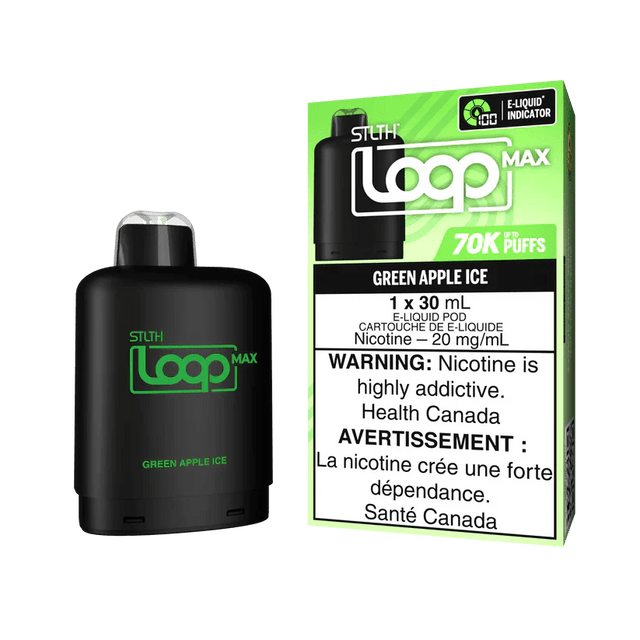 STLTH - STLTH LOOP MAX 70K Pod Pack - Green Apple Ice - Psycho Vape
