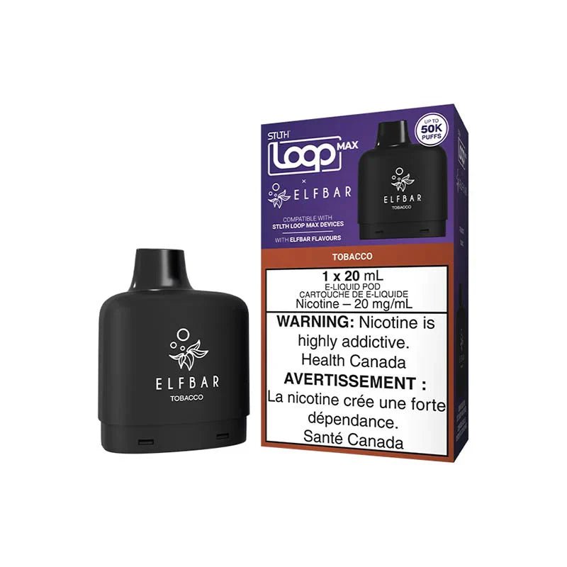 STLTH - STLTH LOOP MAX ELFBAR 50K Pod Pack - Tobacco - Psycho Vape
