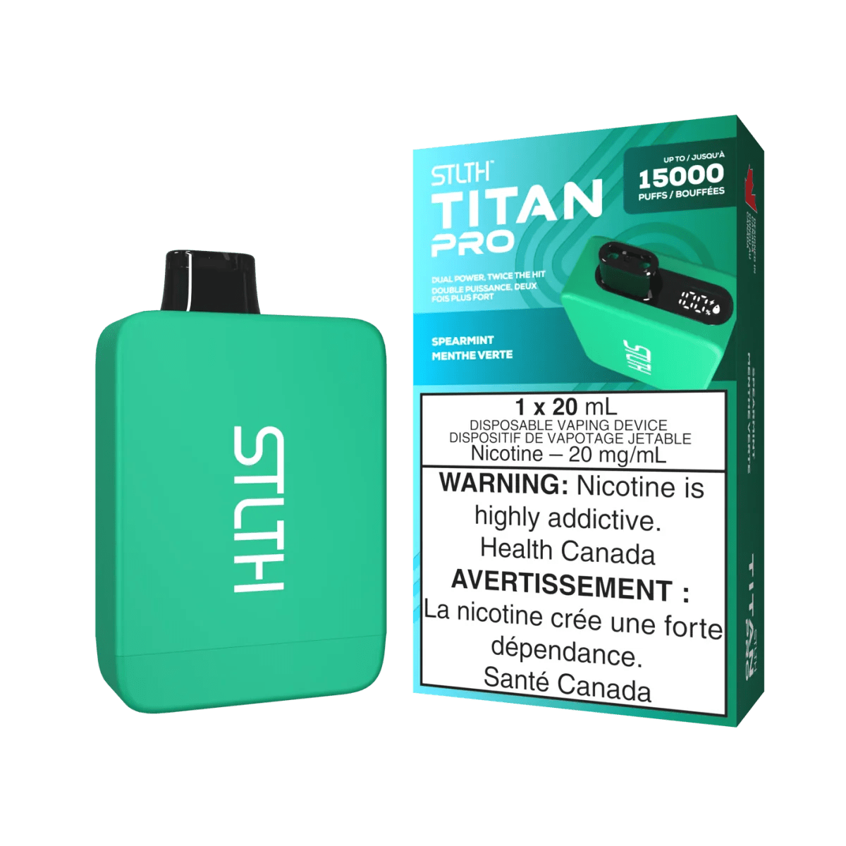 STLTH - STLTH Titan Pro 15K Disposable - Spearmint - Psycho Vape