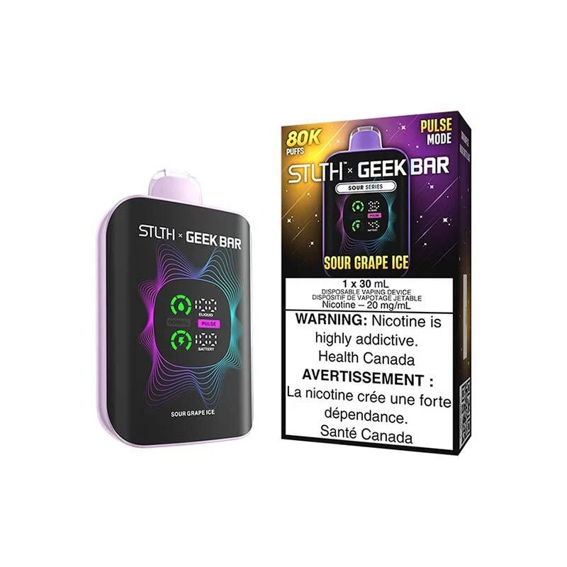 STLTH - STLTH x Geek Bar 80K Disposable - Sour Grape Ice - Psycho Vape