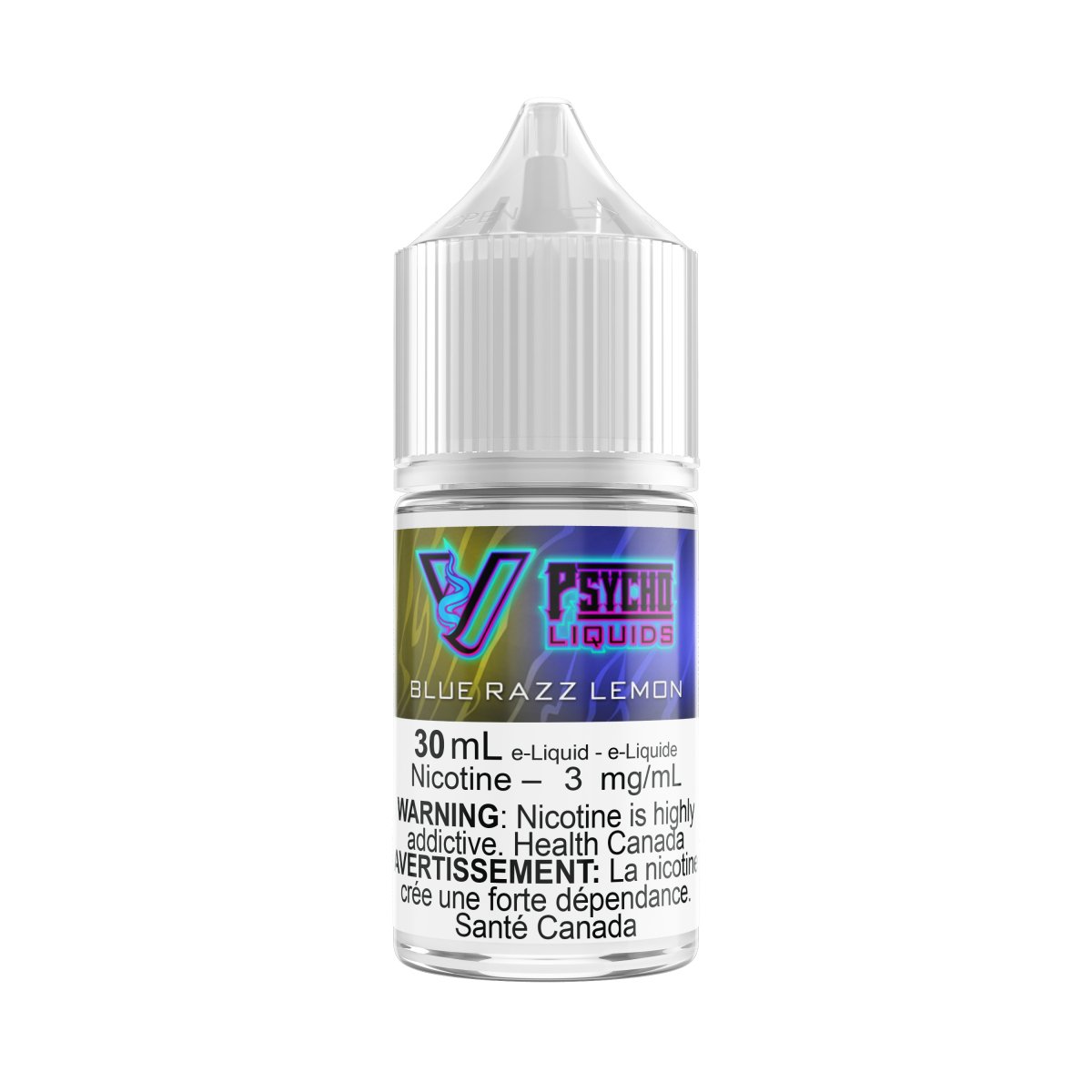 Psycho Vape - Psycho Liquids - 30mL - Blue Razz Lemon - Psycho Vape