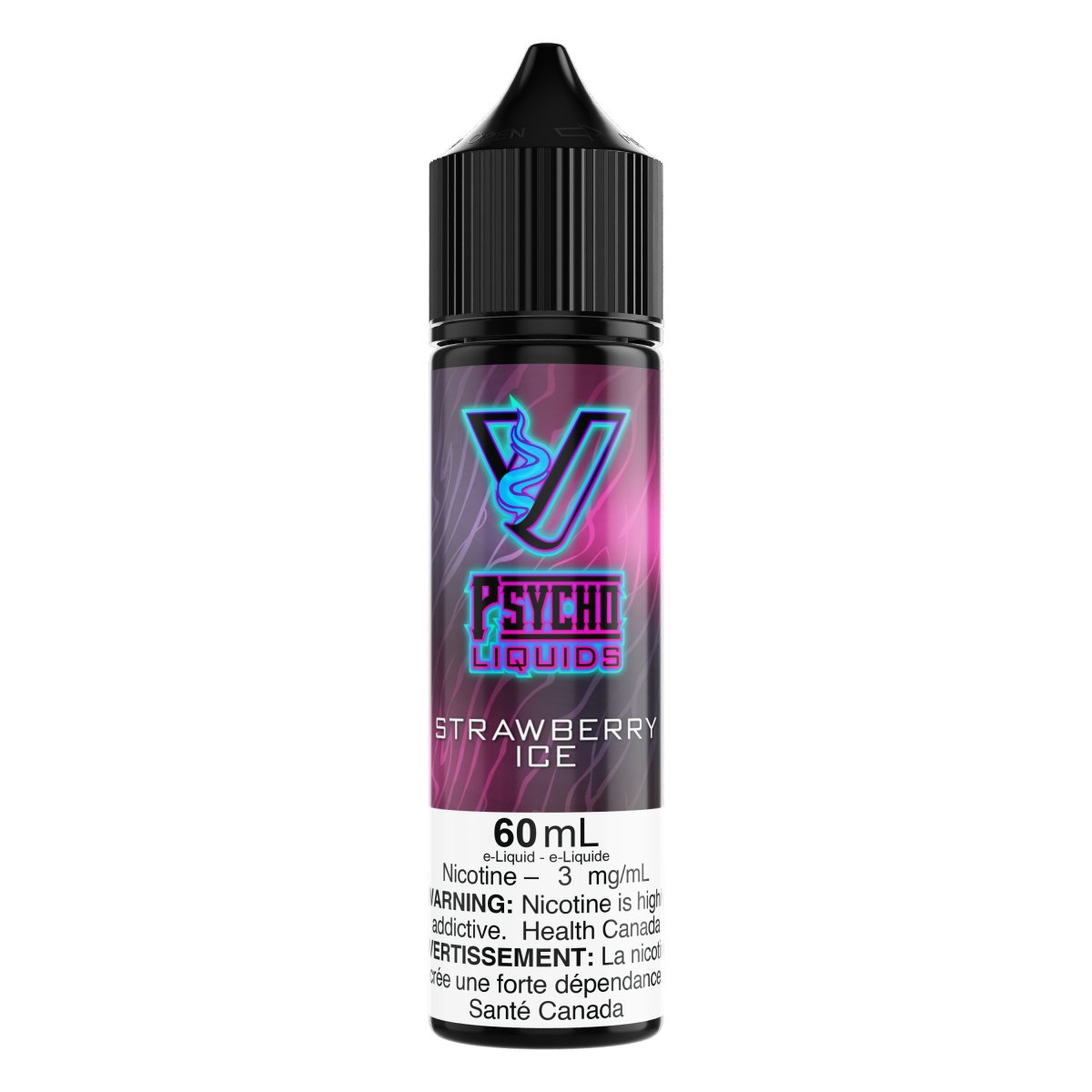 Psycho Vape - Psycho Liquids - 60mL - Strawberry Ice - Psycho Vape