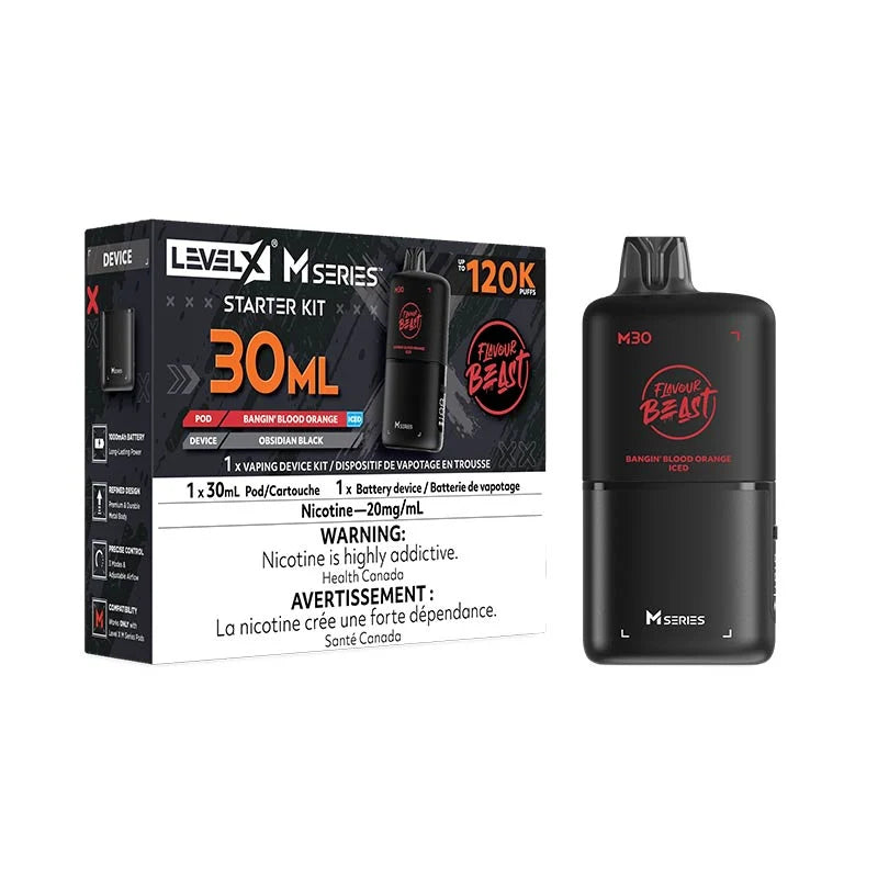 Level X M Series Pod - Flavour Beast - Bangin' Blood Orange Iced