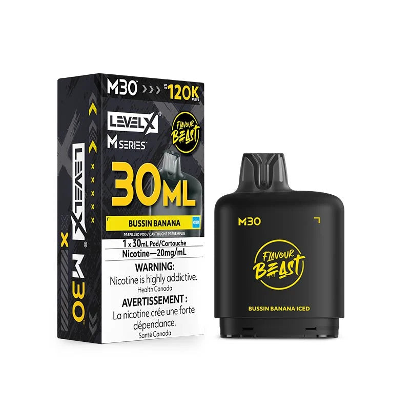 Level X M Series Pod - Flavour Beast - Bussin Banana Iced