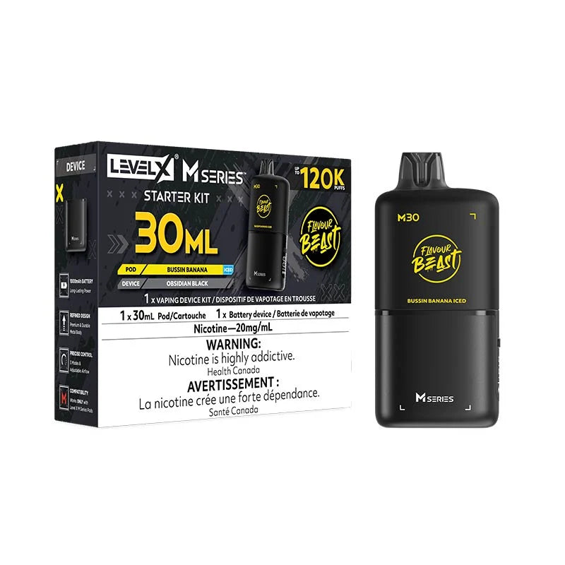 Level X M Series Pod - Flavour Beast - Bussin Banana Iced