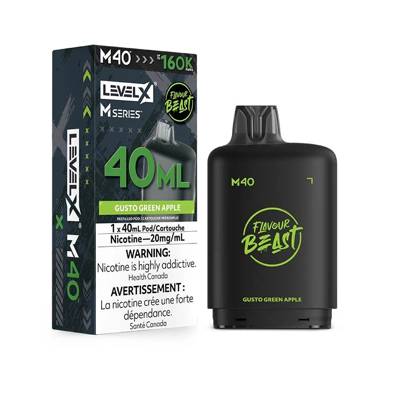 Level X M Series Pod - Flavour Beast - Gusto Green Apple