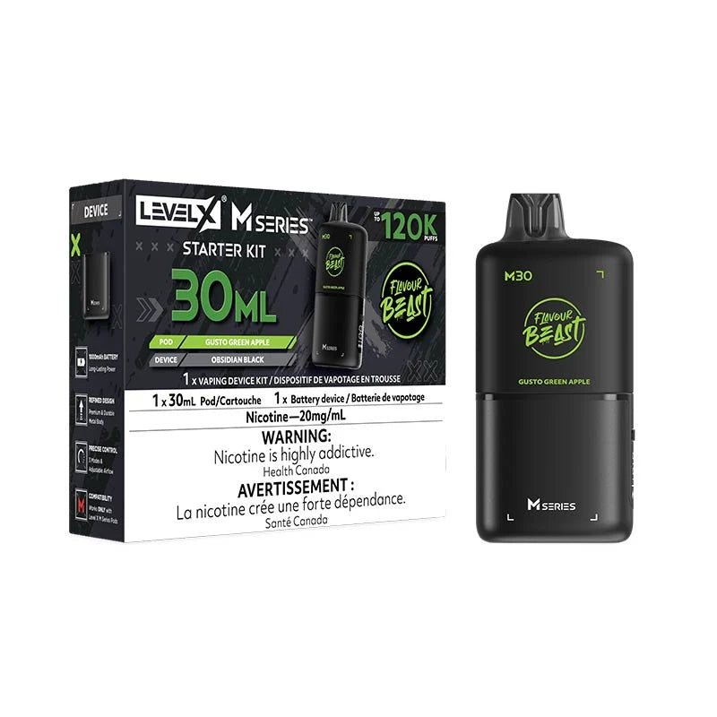 Level X M Series Pod - Flavour Beast - Gusto Green Apple