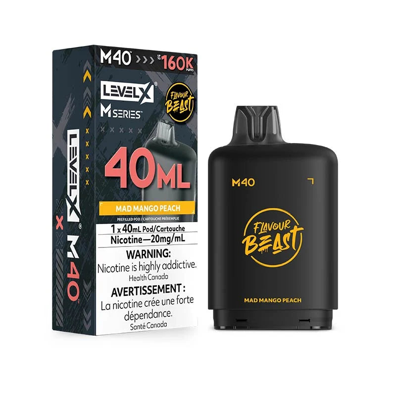 Level X M Series Pod - Flavour Beast - Mad Mango Peach