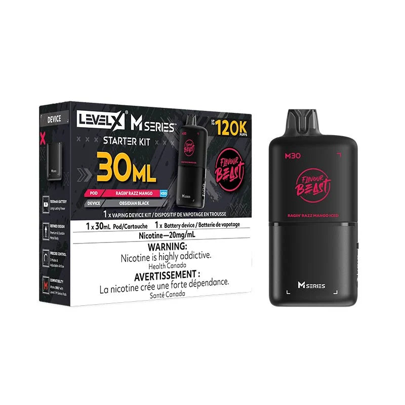 Level X M Series Pod - Flavour Beast - Ragin' Razz Mango Iced