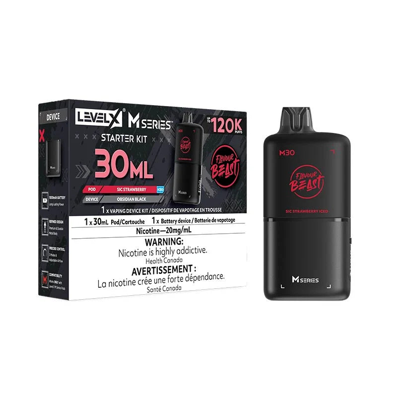 Level X M Series Pod - Flavour Beast - Sic Strawberry Iced