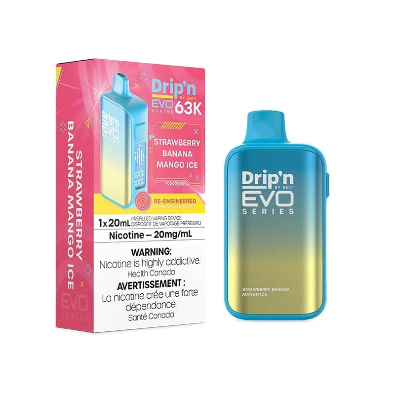 Strawberry Banana Mango Ice Disposable Vape – Drip'n by Envi EVO 63K