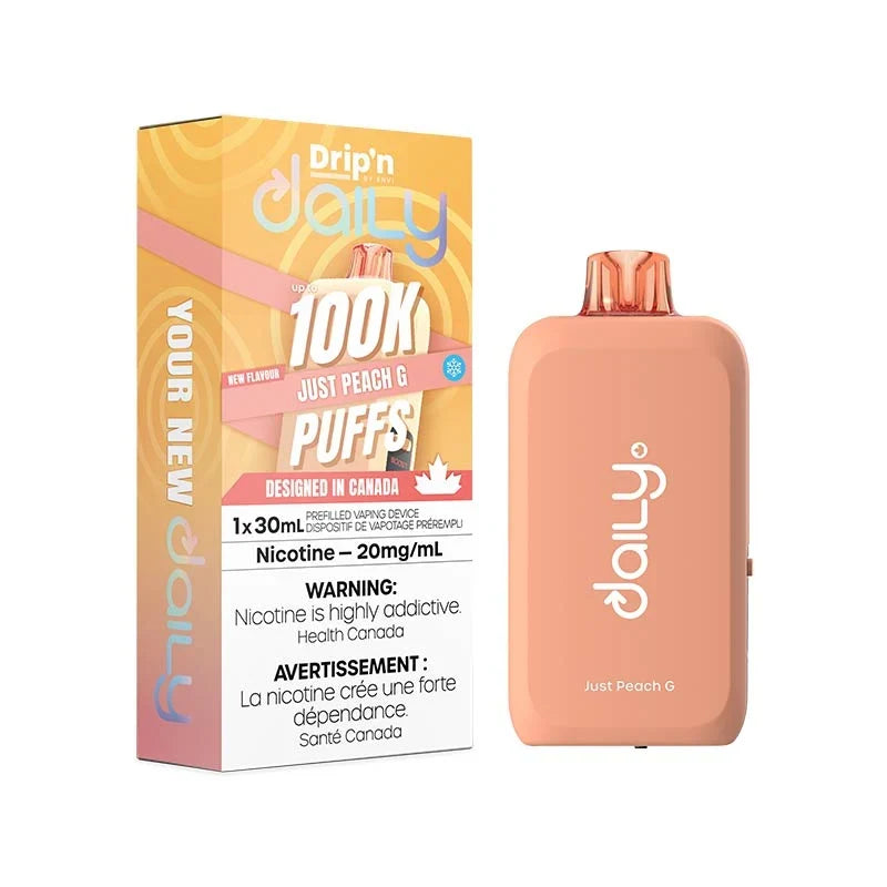 Just Peach G – Drip'n by Envi Daily 100K Disposable Vape