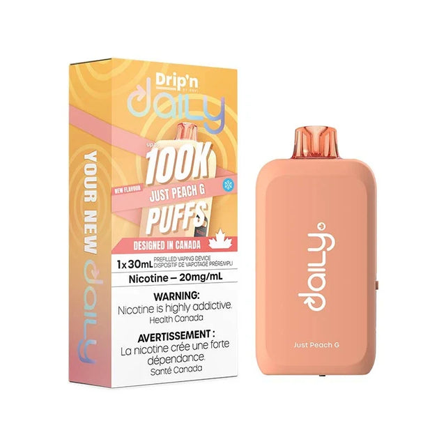 Just Peach G – Drip'n by Envi Daily 100K Disposable Vape