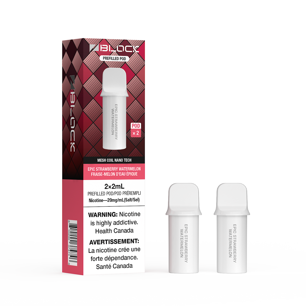 Epic Strawberry Watermelon – ZBlock 2mL Pod 2-Pack Prefilled Pod