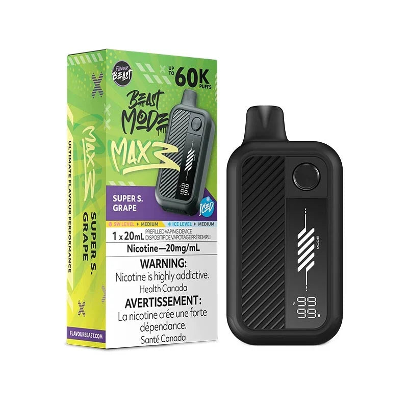 Super S. Grape Iced – Flavour Beast Mode Max 3 60K Disposable Vape