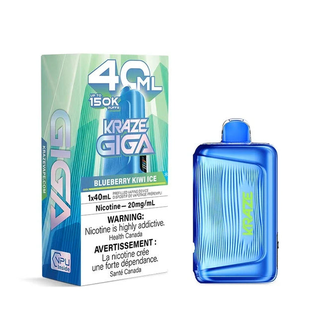 Blueberry Kiwi Ice Disposable Vape – Kraze Giga 150K