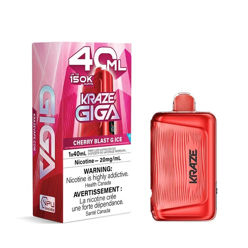 Cherry Blast G Ice Disposable Vape – Kraze Giga 150K