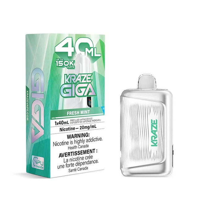 Fresh Mint Disposable Vape – Kraze Giga 150K