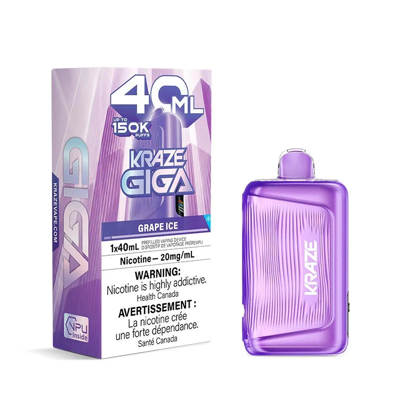 Grape Ice Disposable Vape – Kraze Giga 150K