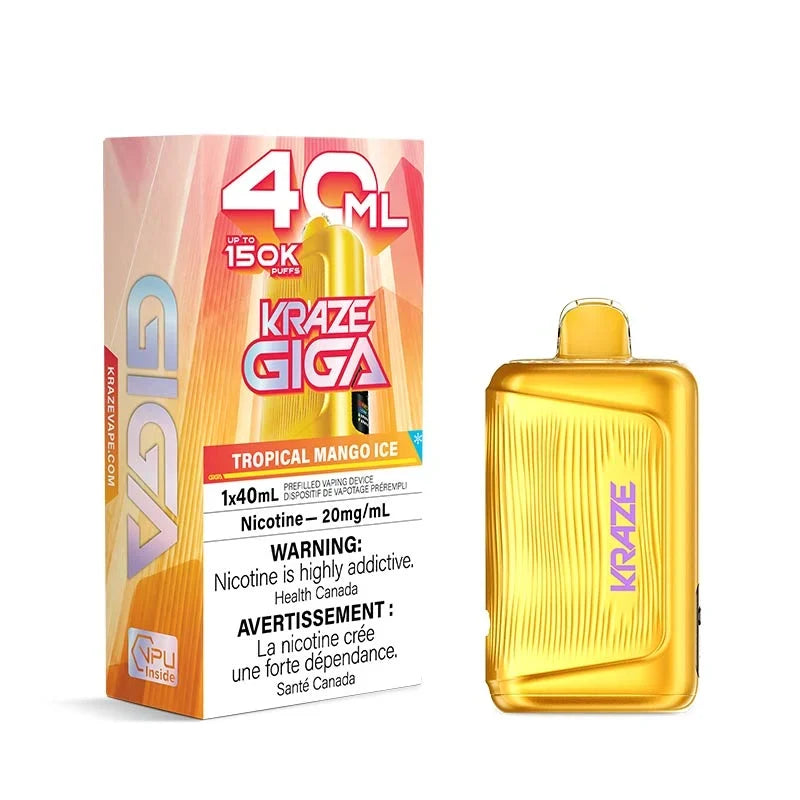 Tropical Mango Ice Disposable Vape – Kraze Giga 150K