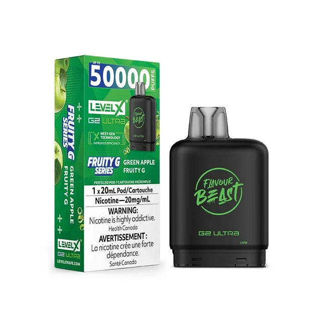 Green Apple Fruity G – Level X G2 Ultra 50K Flavour Beast Prefilled Pod