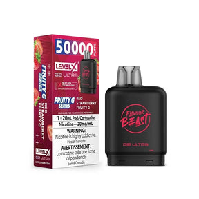 Red Strawberry Fruity G – Level X G2 Ultra 50K Flavour Beast Prefilled Pod