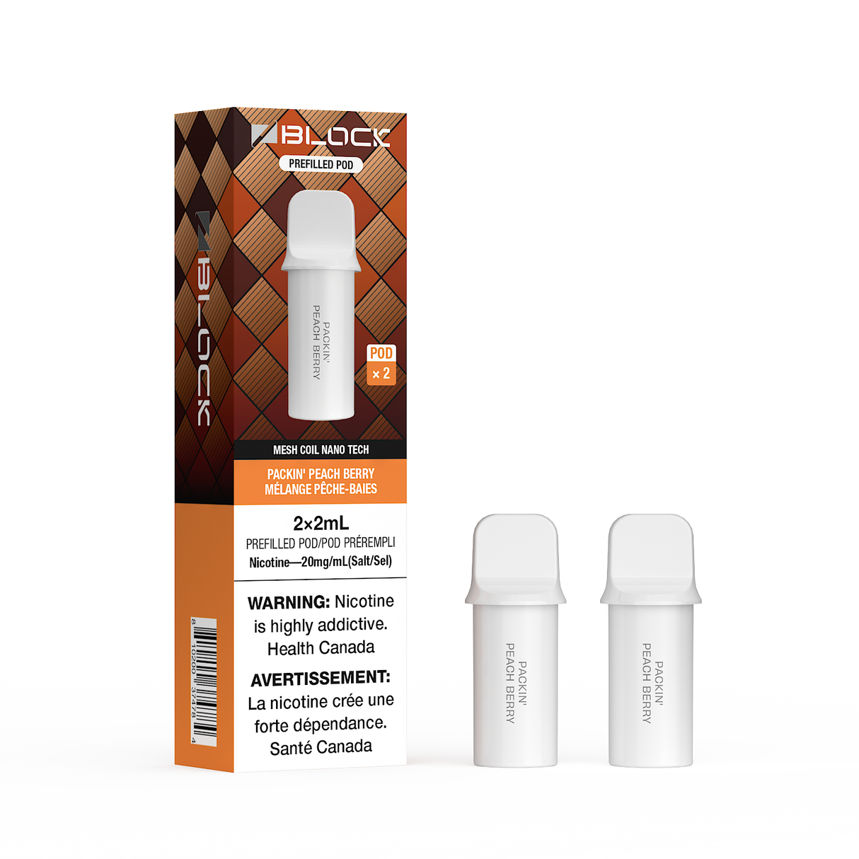 Packin Peach Berry – ZBlock 2mL Pod 2-Pack Prefilled Pod