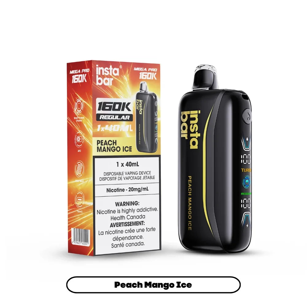 Peach Mango Ice – Insta Bar Mega Pro 160K Disposable Vape