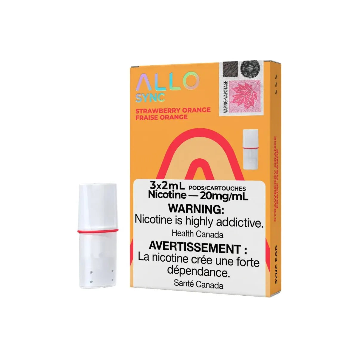 Shop ALLO Sync Pod Pack - Strawberry Orange - at Vapeshop Mania