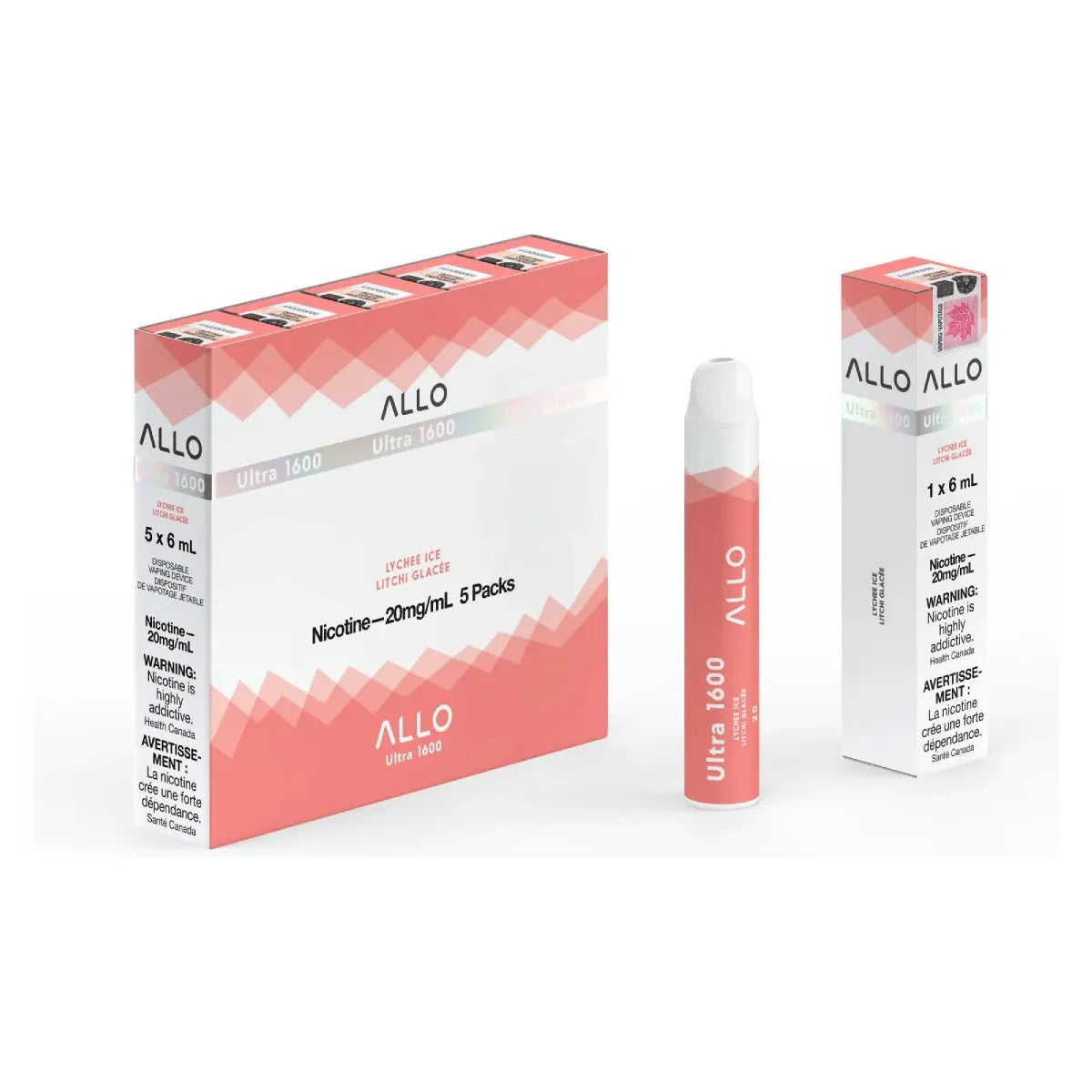 Shop ALLO Ultra 1600 Disposable - Lychee Ice - at Vapeshop Mania