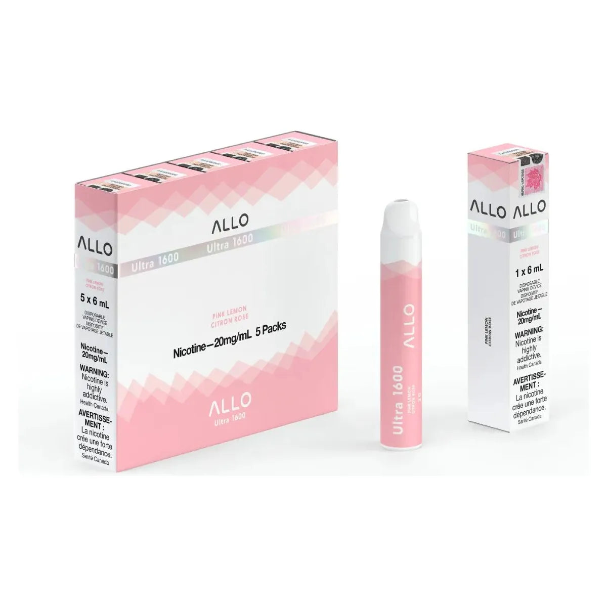 ALLO - ALLO Ultra 1600 Disposable - Pink Lemon - Psycho Vape