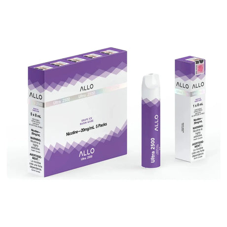 Shop ALLO Ultra 2500 Disposable - Grape Ice - at Vapeshop Mania