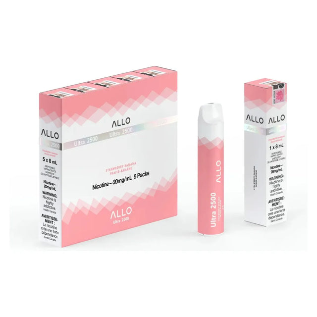 Shop ALLO Ultra 2500 Disposable - Strawberry Banana - at Vapeshop Mania