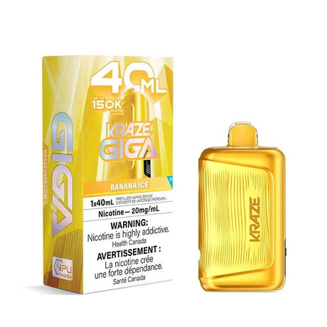 Banana Ice Disposable Vape – Kraze Giga 150K - Psycho Vape