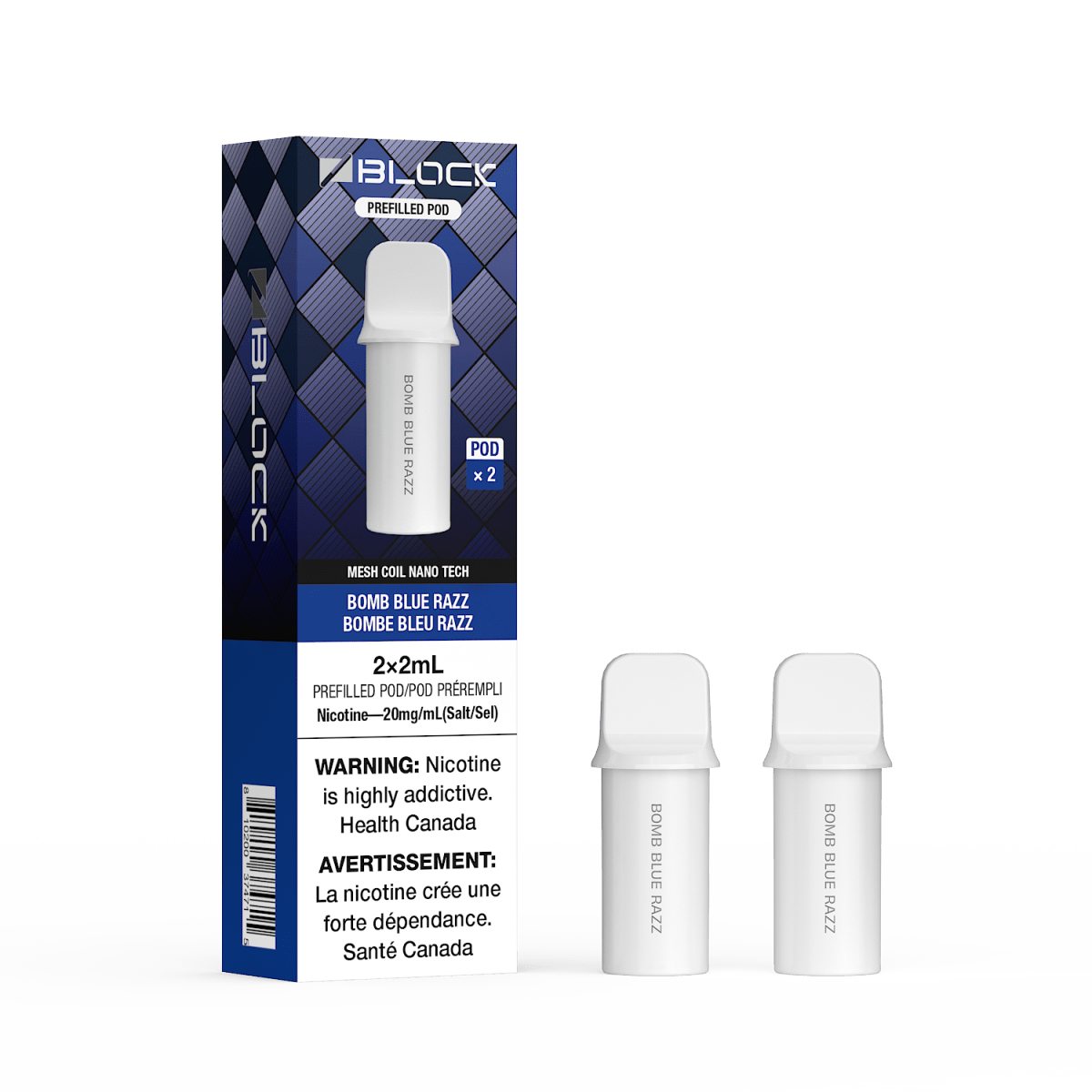 Bomb Blue Razz – ZBlock 2mL Pod 2-Pack Prefilled Pod - Psycho Vape
