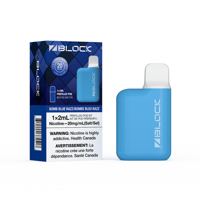 Bomb Blue Razz – ZBlock 2mL Starter Kit - Psycho Vape
