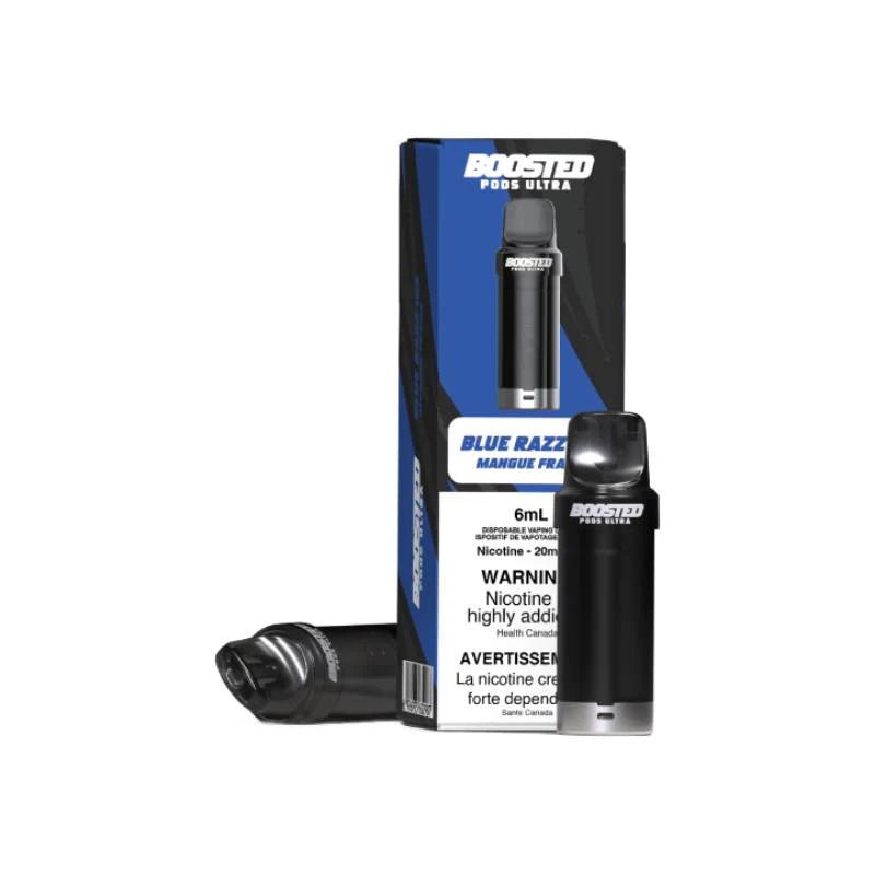 BOOSTED - Blue Razz Ice Boosted ULTRA Pods, 6mL (Synthetic 50) - Psycho Vape