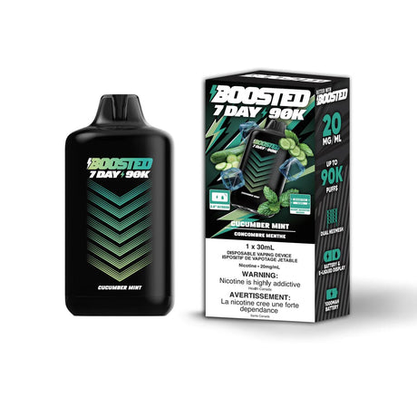 BOOSTED - Boosted 7 Day 90K Disposable - Cucumber Mint - Psycho Vape
