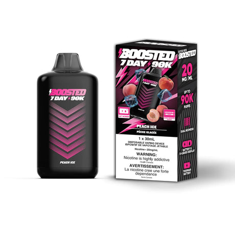BOOSTED - Boosted 7 Day 90K Disposable - Peach Ice - Psycho Vape