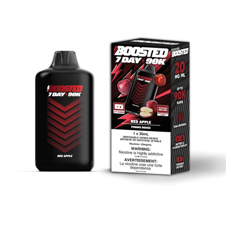 BOOSTED - Boosted 7 Day 90K Disposable - Red Apple - Psycho Vape