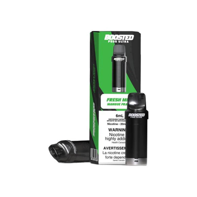 BOOSTED - Fresh Mint Boosted ULTRA Pods, 6mL (Synthetic 50) - Psycho Vape