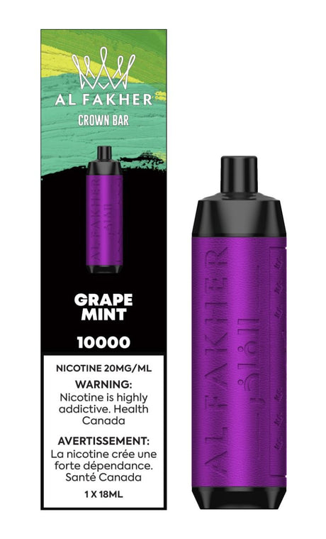 AL FAKHER - Crown Bar 10K Disposable - Grape Mint - Psycho Vape