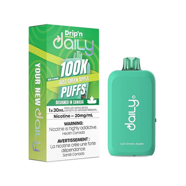 Drip'n by Envi Daily 100K - Green Apple Ice - Psycho Vape