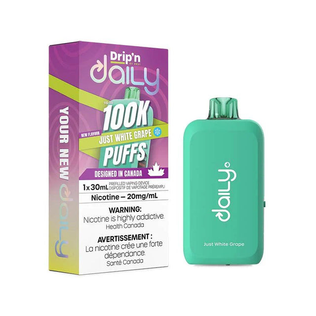 Drip'n by Envi Daily 100K - White Grape Ice - Psycho Vape