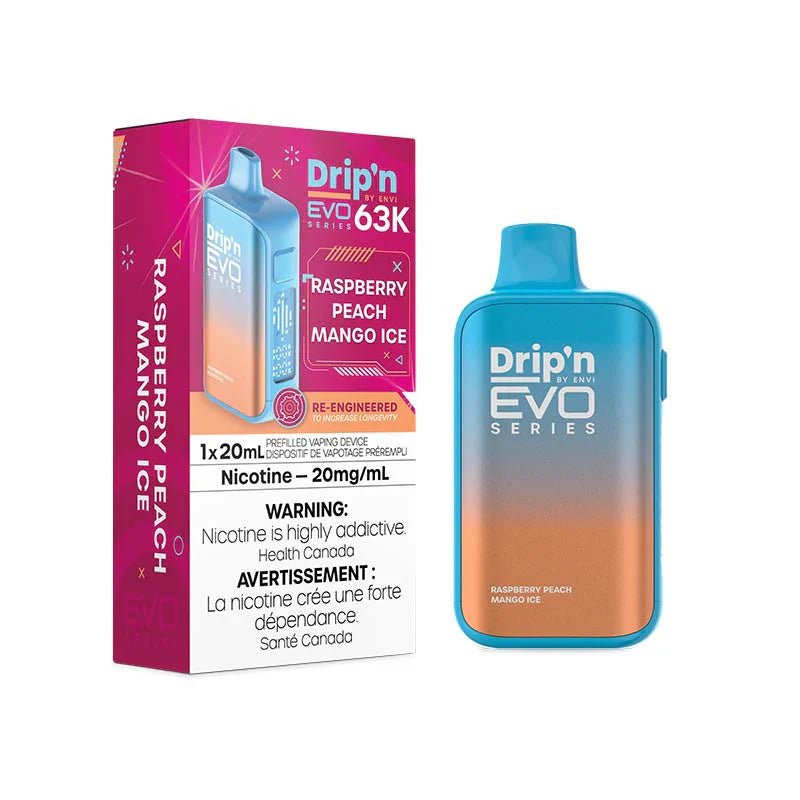 Drip'n by Envi EVO 63K - Raspberry Peach Mango Ice - Psycho Vape