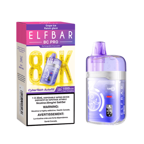 ELF BAR - ELF Bar BC Pro 80K Disposable - Grape Ice - Psycho Vape