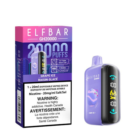 ELF BAR - ELF Bar GH20K Disposable - Grape Ice - Psycho Vape