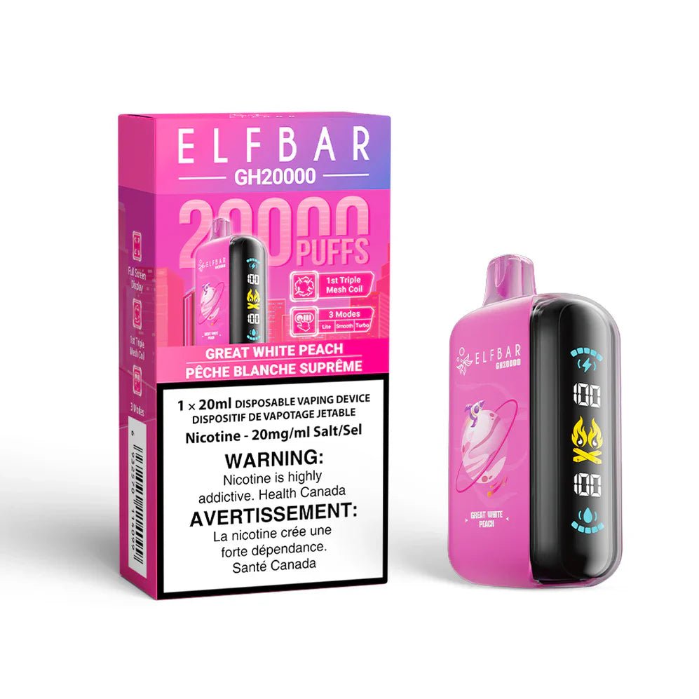 ELF BAR - ELF Bar GH20K Disposable - Great White Peach - Psycho Vape