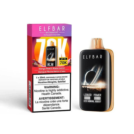 ELF BAR - ELF Bar MoonNight 70K Disposable - Mango Peach Watermelon - Psycho Vape