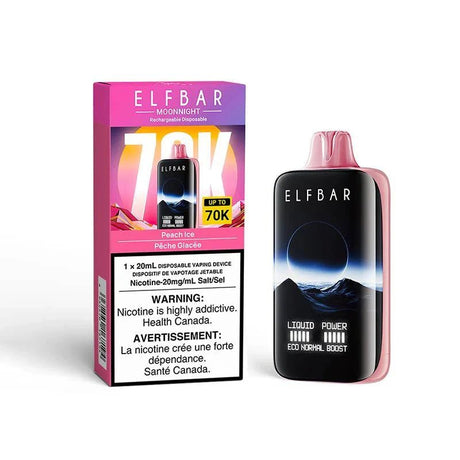 ELF BAR - ELF Bar MoonNight 70K Disposable - Peach Ice - Psycho Vape